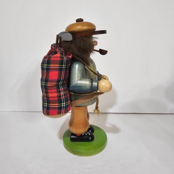Christian Ulbricht Golfing Nutcracker Smoker - Handcrafted German 9.5" Tall - Picture 2 of 6